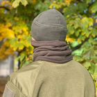 Флісова зимова тактична шапка M-KET Хакі чоловіча та жіноча для щоденного носіння або як підшоломник розмір універсальний 55-57 - зображення 8