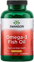 Дієтична добавка Swanson Omega-3 Fish Oil Lemon Flavour 150 капсул (0087614112534)