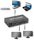 Розширювач Qoltec HDMI 1x2 v.1.3b (5901878505367) - зображення 6