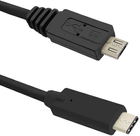 Кабель Qoltec USB 3.1 Typ-C - Micro USB 2.0 1.2 м (5901878504766) - зображення 1
