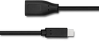 Kabel Qoltec USB 3.0 żeński - USB 3.1 Typ-C męski 0.2 m (5901878504858) - obraz 2