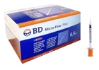 Шприц инсулиновый BD Micro-Fine Plus 0.5 мл (30G) x 8 мм., 100 шт. - изображение 2