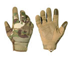Тактичні рукавиці повнопалі із захистом Мультикам XL - зображення 1