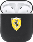 Чохол CG Mobile Ferrari Off Track Genuine Leather Yellow Metal Logo для AirPods 1 / 2 Black (3666339046835) - зображення 2