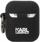 Чохол CG Mobile Karl Lagerfeld Silicone Karl Head 3D для AirPods 1 / 2 Black (3666339087807) - зображення 2
