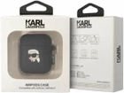 Чохол CG Mobile Karl Lagerfeld Silicone Karl Head 3D для AirPods 1 / 2 Black (3666339087807) - зображення 3