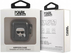 Etui CG Mobile Karl Lagerfeld Glitter Karl`s Head do AirPods 1 / 2 Czarny (3666339030254) - obraz 3
