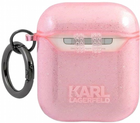 Чохол CG Mobile Karl Lagerfeld Glitter Karl`s Head для AirPods 1 / 2 Pink (3666339030315) - зображення 2
