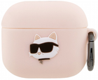 Etui CG Mobile Karl Lagerfeld Silicone Choupette Head 3D do AirPods 3 Różowy (3666339087975) - obraz 1