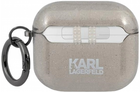 Etui CG Mobile Karl Lagerfeld Glitter Karl`s Head do AirPods 3 Czarny (3666339030278) - obraz 2