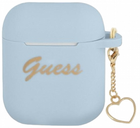 Чохол CG Mobile Guess Silicone Charm Heart Collection GUA2LSCHSB для AirPods 1 / 2 Blue (3666339039035)