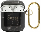 Etui CG Mobile Guess Marble Collection GUACA2TPUMABK do AirPods 1 / 2 Czarny (3700740485514)