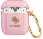 Etui CG Mobile Guess Glitter Collection GUA2UCG4GP do AirPods 1 / 2 Różowy (3666339009939)