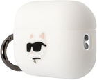Чохол CG Mobile Karl Lagerfeld Silicone Choupette Head 3D KLAP2RUNCHH для Apple AirPods Pro 2 White (3666339099275) - зображення 3