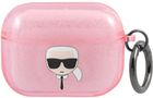 Чохол CG Mobile Karl Lagerfeld Glitter Karl`s Head KLAPUKHGP для AirPods Pro Pink (3666339030322) - зображення 1