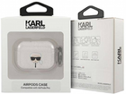 Etui CG Mobile Karl Lagerfeld Glitter Karl`s Head KLAPUKHGS do AirPods Pro Srebrny (3666339030292) - obraz 3