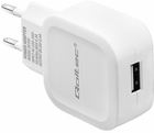 Мережевий зарядний пристрій Qoltec 12 W USB White (5901878501932) - зображення 1