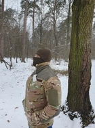 Кофта армійська з флісу для ЗСУ з накладками на плечах та ліктях 50 розміру кольору мультикам 2744 - зображення 8