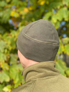 Військова шапка під шолом на флісі 300г/м Dark Olive Розмір 55-57 - зображення 5