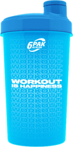 Shaker 6PAK Nutrition New Workout 700 ml Neonowo-niebieski (5902811813006) - obraz 1