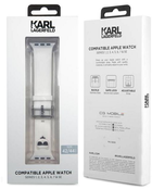 Pasek Karl Lagerfeld Silicone Choupette Heads KLAWLSLCW do Apple Watch Series 1/2/3/4/5/6/7/8/SE/SE2/Ultra 42-45 mm Biały (3666339033705) - obraz 4