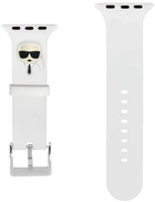 Ремінець Karl Lagerfeld Silicone Karl Heads KLAWLSLKW для Apple Watch Series 1/2/3/4/5/6/7/8/SE/SE2/Ultra 42-45 мм White (3666339031657) - зображення 3