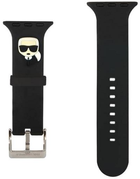 Pasek Karl Lagerfeld Silicone Choupette Heads KLAWMSLCK do Apple Watch Series 1/2/3/4/5/6/7/SE 38-41 mm Czarny (3666339031664) - obraz 3