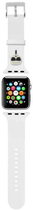 Pasek Karl Lagerfeld Silicone Karl Heads KLAWMSLKW do Apple Watch Series 1/2/3/4/5/6/7/SE 38-41 mm Biały (3666339031640) - obraz 1