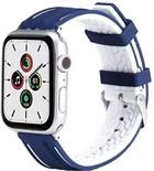 Ремінець Beline Solid Silicone для Apple Watch Series 1/2/3/4/5/6/7/8/SE 38-41 мм Navy-white (5904422910327) - зображення 1