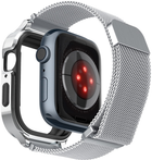 Pasek z etui Spigen Metal Fit Pro ACS04584 do Apple Watch Series 7/8/9 45 mm Srebrny (8809811861396) - obraz 2