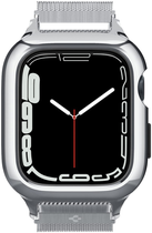 Ремінець з чохлом Spigen Metal Fit Pro ACS04584 для Apple Watch Series 7/8/9 45 мм Silver (8809811861396) - зображення 6
