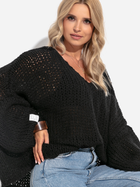 Пуловер жіночий Fobya F1256 34/36 Чорний (5903707125876) - зображення 3