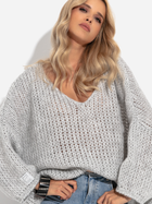 Пуловер жіночий Fobya F1256 42/44 Сірий (5903707126019) - зображення 1