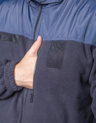 Флисовая кофта ДСНС с усиленными водонепроницаемыми вставками / Плотная флиска мужская темно-синяя 50 - изображение 3