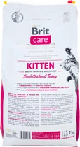 Sucha karma dla kociąt Brit Care Cat GF Kitten Growth and Developmen z kurczakiem i indykiem 7 kg (8595602540662) - obraz 2