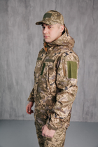 Водонепроницаемая Куртка мужская тактическая Soft shell демисезонная (на молнии с капюшоном) Пиксель S - изображение 4