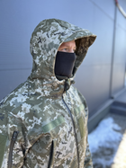 Водонепроницаемая Куртка мужская тактическая Soft shell демисезонная (на молнии с капюшоном) Пиксель S - изображение 9