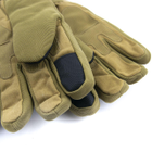 Тактические перчатки с протектором с махровой подкладкой (арт. 23-17-31) песочний - изображение 6