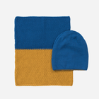 Комплект жіночий шапка + хомут Art Of Polo cz19815 One Size Блакитний/Гірчичний (5902021131983) - зображення 1