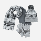 Комплект шапка, шарф + рукавички Art Of Polo cz21452 One Size Чорний/Сірий (5902021183951) - зображення 1