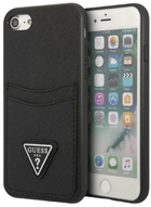 Etui Guess Saffiano Triangle Logo Cardslot do Apple iPhone 7/8/SE 2020/SE 2022 Black (3666339050177) - obraz 1
