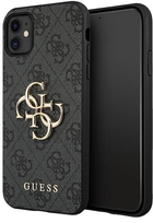 Панель Guess 4G Big Metal Logo для Apple iPhone 11 Сірий (3666339006600) - зображення 1