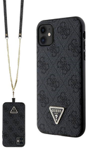 Etui Guess Crossbody 4G Metal Logo do Apple iPhone 11 Black (3666339146702) - obraz 2