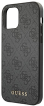 Etui Guess 4G Metal Gold Logo do Apple iPhone 12/12 Pro Grey (3700740493717) - obraz 2