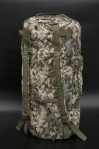 Військовий баул сумка армійська рюкзак 110 літрів піксель - зображення 2