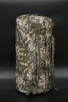Військовий баул сумка армійська рюкзак 110 літрів піксель - зображення 6