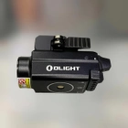 Фонарь на оружие с ЛЦУ Olight Baldr S, Черный, Picatinny/Glock, лазерный целеуказатель, тактический фонарь - изображение 1