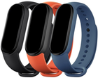 Ремінець Xiaomi 34142 для Mi Smart Band 5/6 Black/Orange/Blue 3 шт (6934177745645)