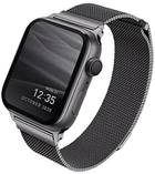 Pasek Uniq Dante Stainless Steel do Apple Watch Series 1/2/3/4/5/6/7/8/SE/SE2 38-41 mm Grafitowy (8886463675762) - obraz 1