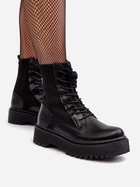 Жіночі черевики високі Dedinva 38 Чорні (5905677979862) - зображення 7
